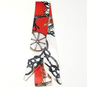 ⤵️⤵️1pc Red Royal Design Satin Scarves